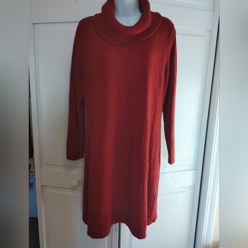 Athleta Merino Wool cowl neck Sweater Dress XL